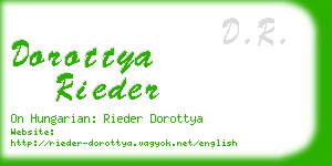 dorottya rieder business card